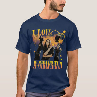 Anpassad Foto Jag älskar min flickvän Vintage Boot T Shirt