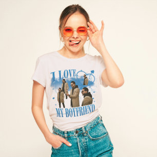 Anpassad Foto Jag älskar min pojkvän Vintage Bootl T Shirt