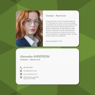 Anpassad Foto & Kort Text - Nutritionist