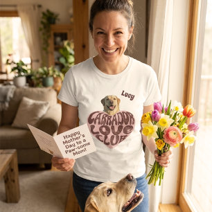 Anpassad Foto Labrador Love Club Dam T-Shirt