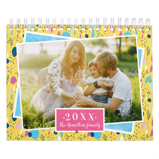 Anpassad Foto Ljus Färger 2021 Familj Kalender (Omslag)