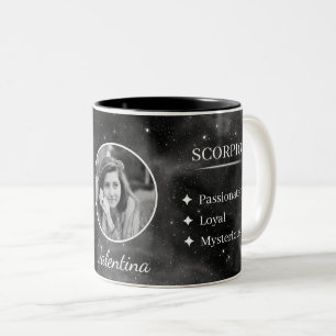 Anpassad Foto & Namn Skorpion Zodiak Kaffe Mugg