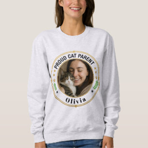 Anpassad Foto & Namn "Stolt Katt Förälder" T Shirt