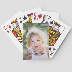 Anpassad Foto och Handskriven Text Casinokort