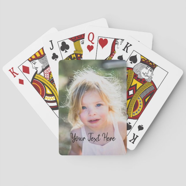 Anpassad Foto och Handskriven Text Casinokort (Baksidan)