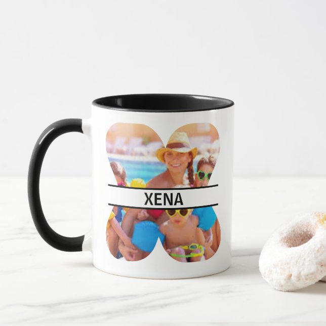 Anpassad Foto och Namn Bokstav 'X' Mugg (Med munk)