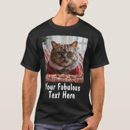 Anpassad Foto och Text Enkel T Shirt