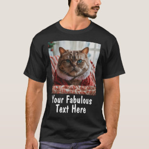 Anpassad Foto och Text Enkel T Shirt