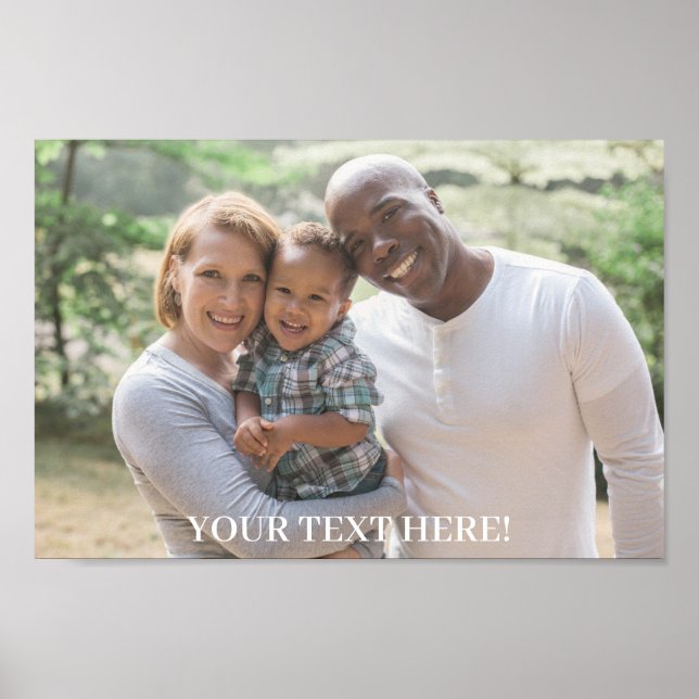 Anpassad Foto Och Text Familj Poster (Framsidan)