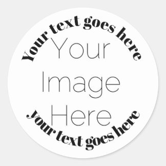 Anpassad foto och text festfunktion rund runt klistermärke