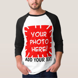 Anpassad foto och text långärmad skjorta t shirt