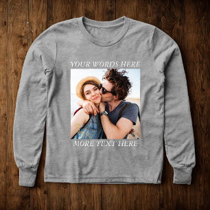 Anpassad Foto och Text T Shirt
