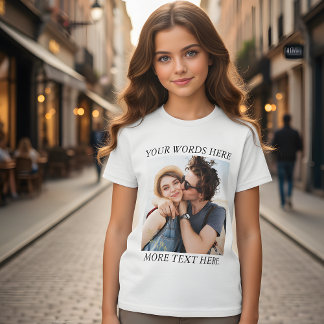 Anpassad Foto och Text T Shirt