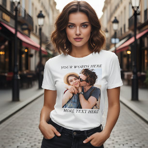 Anpassad Foto och Text T Shirt