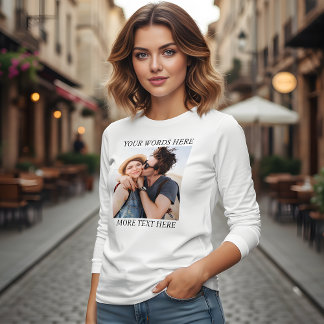 Anpassad Foto och Text T Shirt