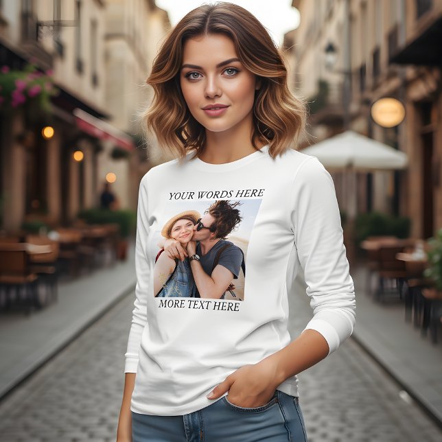 Anpassad Foto och Text T Shirt (Skapare uppladdad)