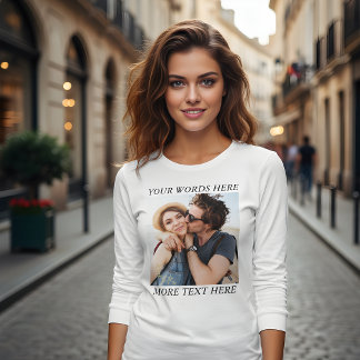 Anpassad Foto och Text T Shirt