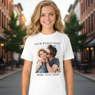 Anpassad Foto och Text T Shirt