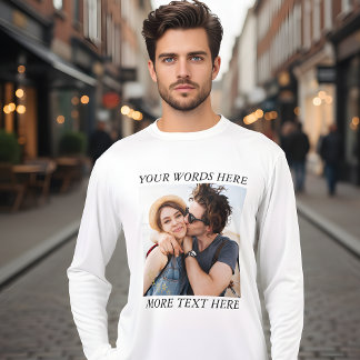 Anpassad Foto och Text T Shirt