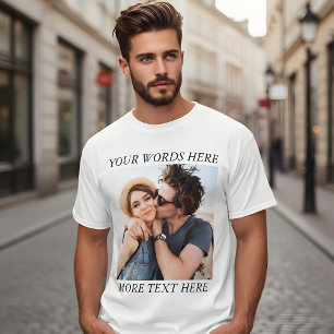 Anpassad Foto och Text T Shirt