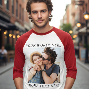 Anpassad Foto och Text T Shirt