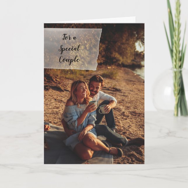 Anpassad Foto Personlig Bröllopskongratulationer Kort (Framsida)