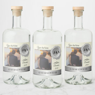 Anpassad Foto Personlig Gin Spritflaskor Etikett