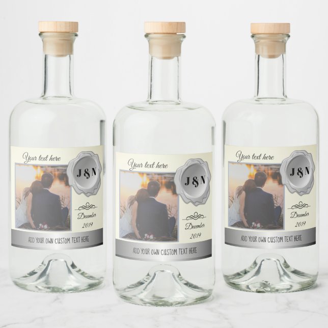 Anpassad Foto Personlig Gin Spritflaskor Etikett (Flaskor)