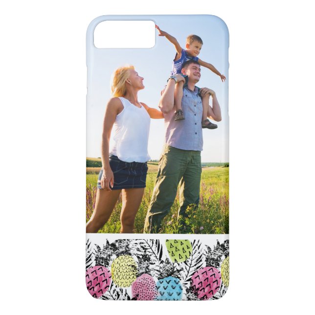 Anpassad Foto Pineapple Grunge Palmer Case-Mate iPhone Skal (Baksida)