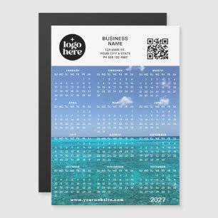 Anpassad Foto Qr-kod Logotyp 2027 Magnetisk Kalend
