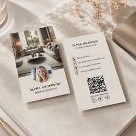 Anpassad Foto QR-kod Sociala Medier Professionell Visitkort
