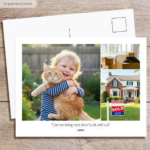 Anpassad Foto Roliga Familjecitat Vi Har Bytt Hus Vykort