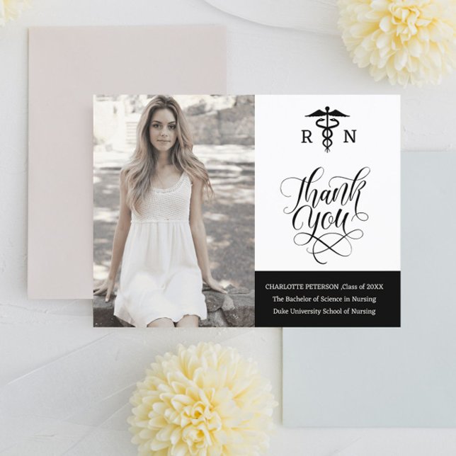 Anpassad Foto Sjuksköterska Utexaminerings Tack Vykort (Skapare uppladdad)