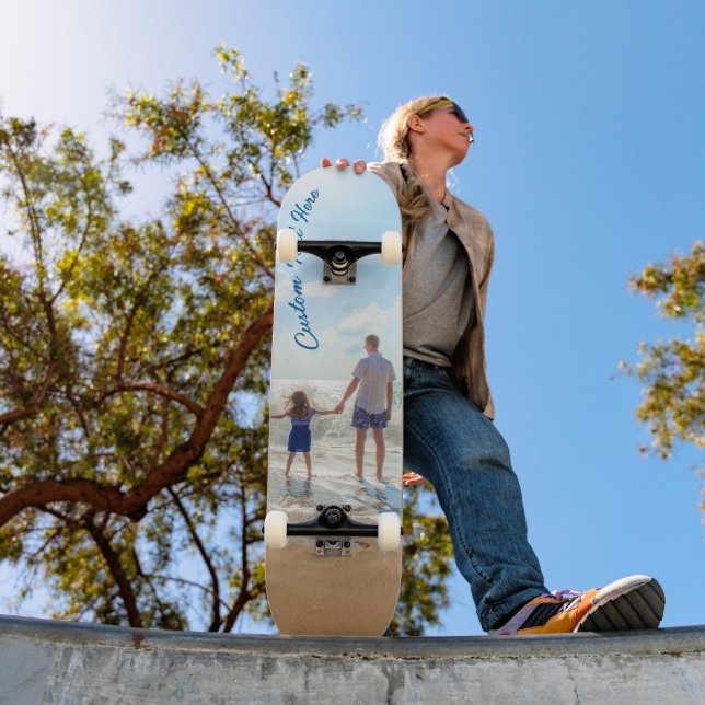 Anpassad Foto Skateboard Personlig Text (Utomhus 1)