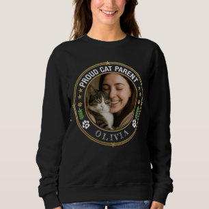 Anpassad Foto "Stolt Kattförälder" Svart T Shirt