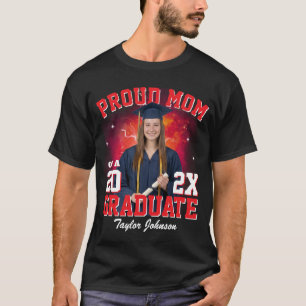 Anpassad Foto Stolt Mamma till Examinerad Bootleg  T Shirt