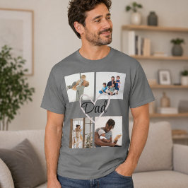 Anpassad Foto & Text Fars Dag T-Shirt