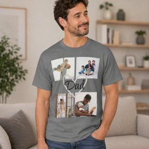 Anpassad Foto & Text Fars Dag T-Shirt 
