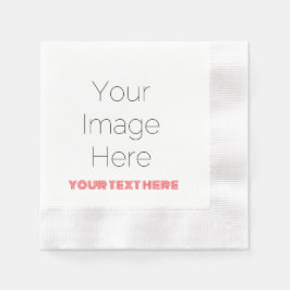 Anpassad Foto & Text Fest Bröllop, födelsedag, pap Pappersservett