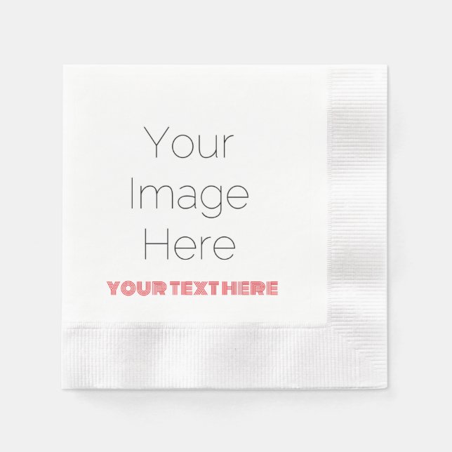 Anpassad Foto & Text Fest Bröllop, födelsedag, pap Pappersservett (Framsidan)
