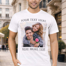 Anpassad Foto & Text T Shirt