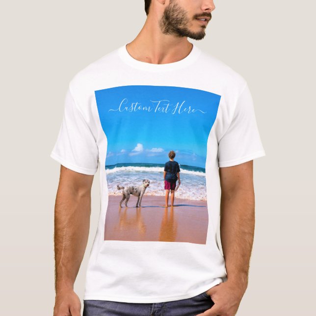 Anpassad Foto Text T-Shirt Dina Husdjurs Foton Pre (Framsida)