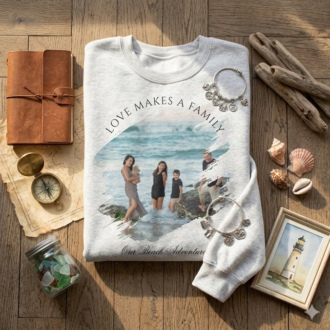 Anpassad Foto Text Tryck Mysig Grundläggande Tröja (Custom Photo Text Print Cozy Basic Sweatshirt)