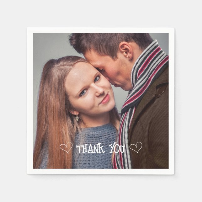 Anpassad foto-typografi servett (Framsidan)