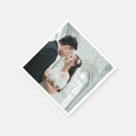 Anpassad foto-typografi servett