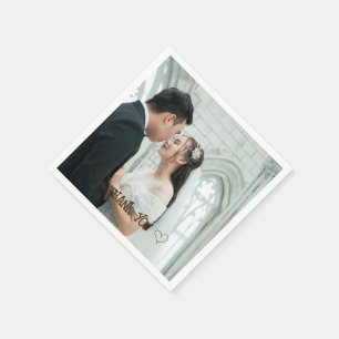 Anpassad foto-typografi servett