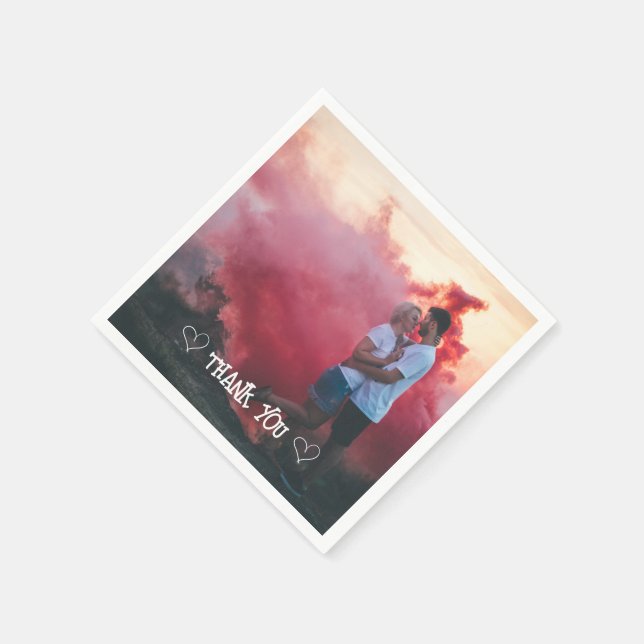 Anpassad foto-typografi servett (Hörn)