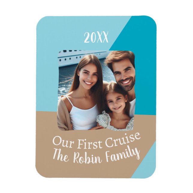 Anpassad Foto Vår Första Kryssning Souvenir Magnet (Vertikal)
