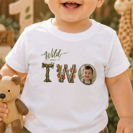 Anpassad Foto Vild och TVÅ Baby 2-års T-shirt