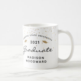 Anpassad foto vit svart examenspresent kaffemugg